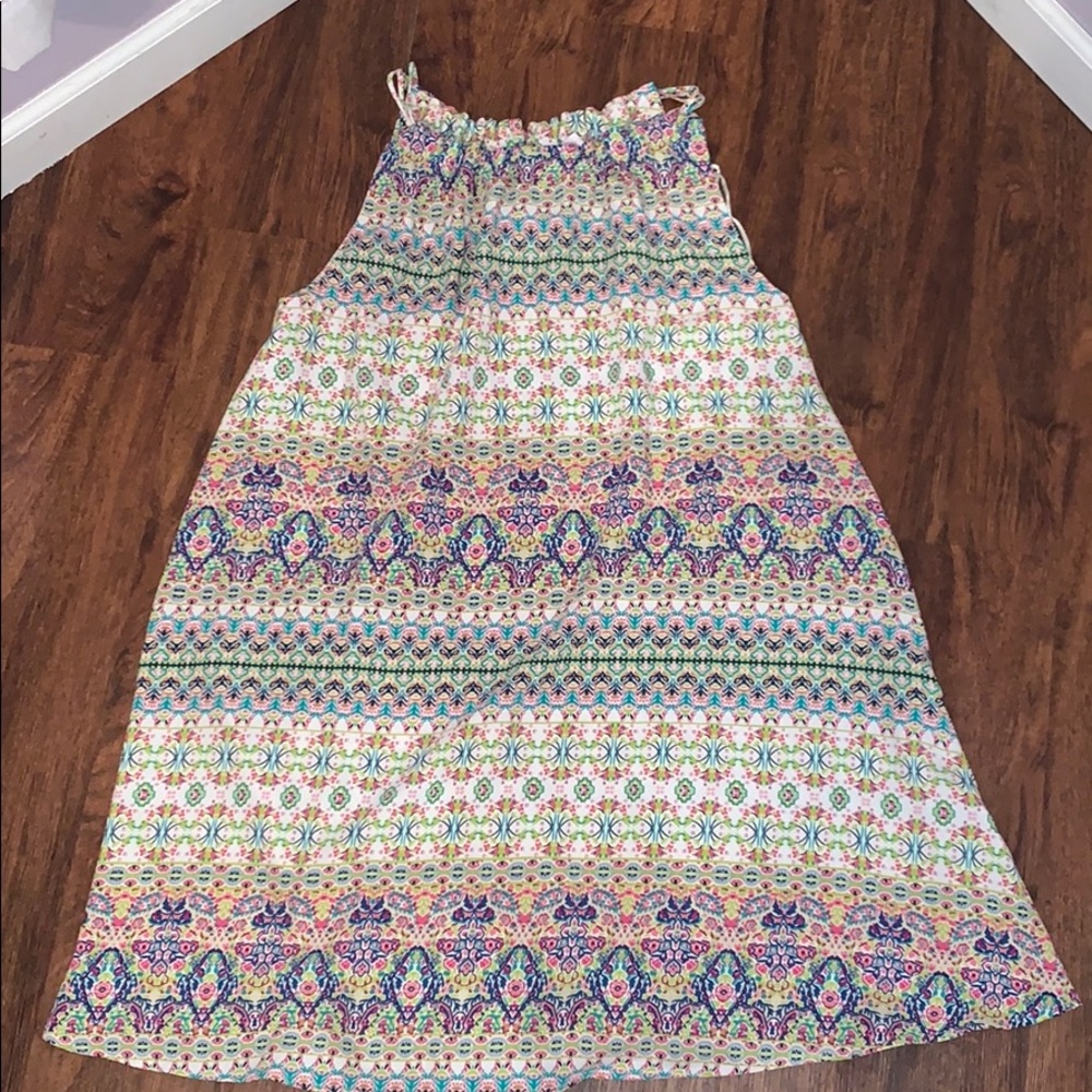 High neck shift dress